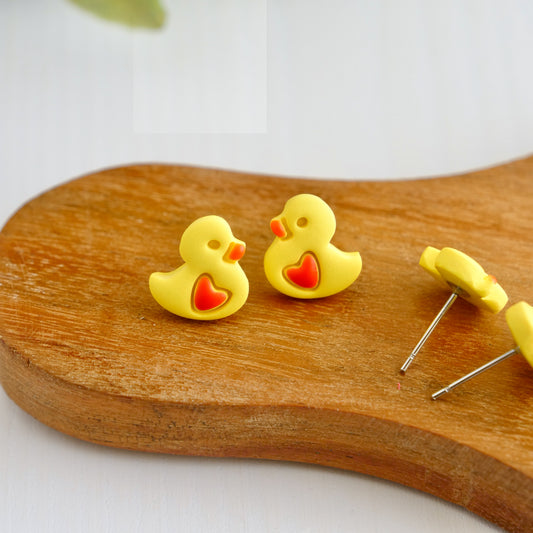 Yellow Duck Studs