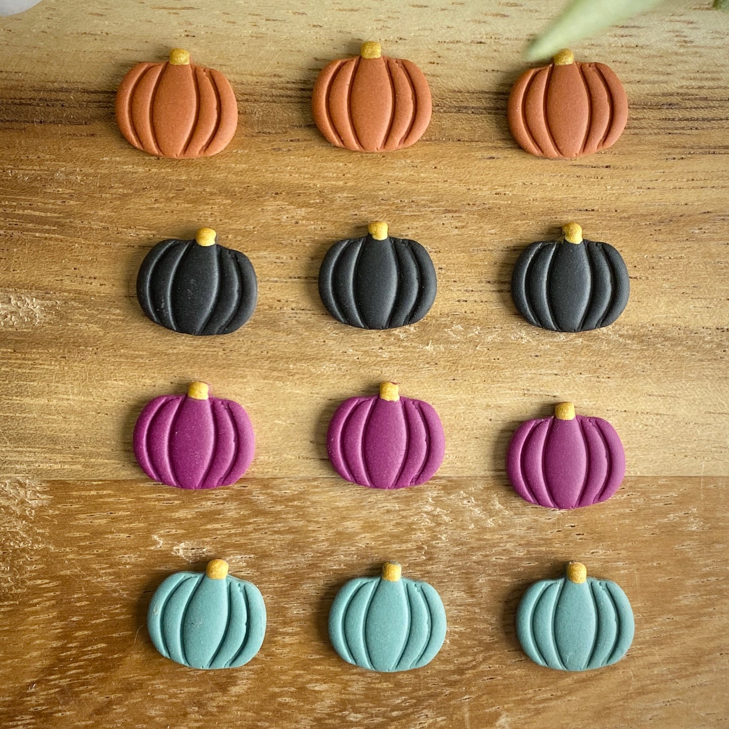 Pumpkin Studs in Teal