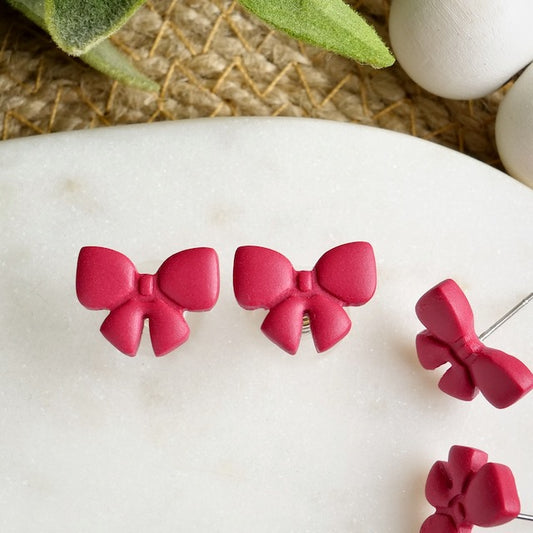 Red Bow Studs