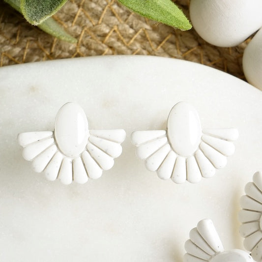 White Fan Studs