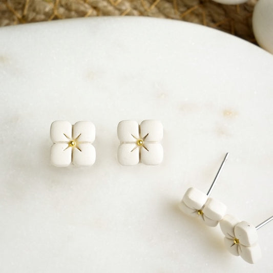 White Flower Studs