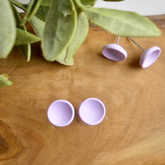 Button Studs in Lavender