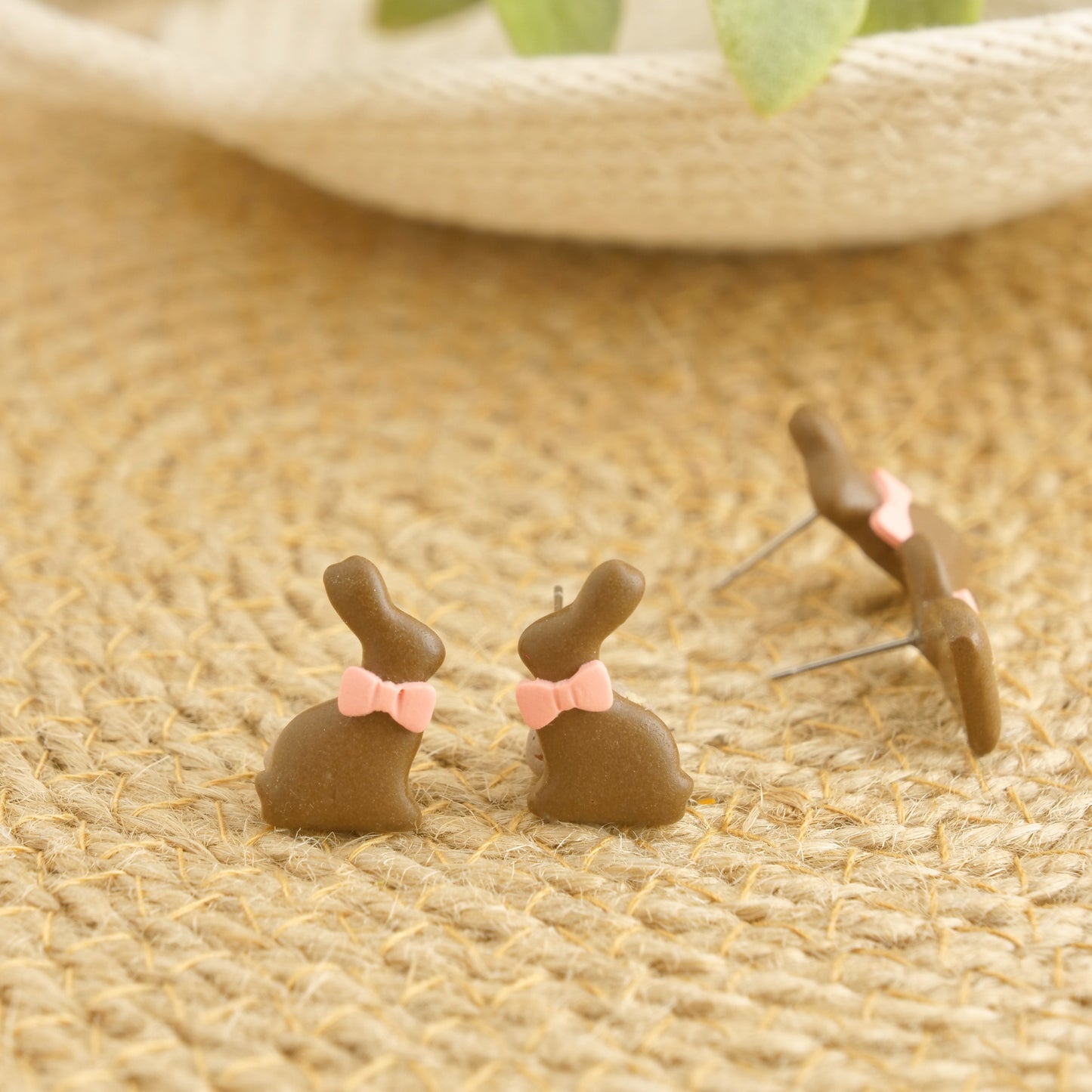 Chocolate Bunny Studs