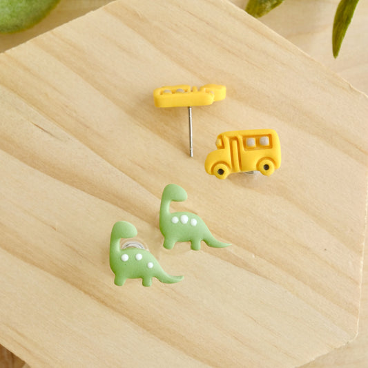Stud Pack with School Bus and Dinosaur