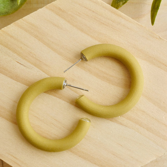 Clay Hoops in Brass