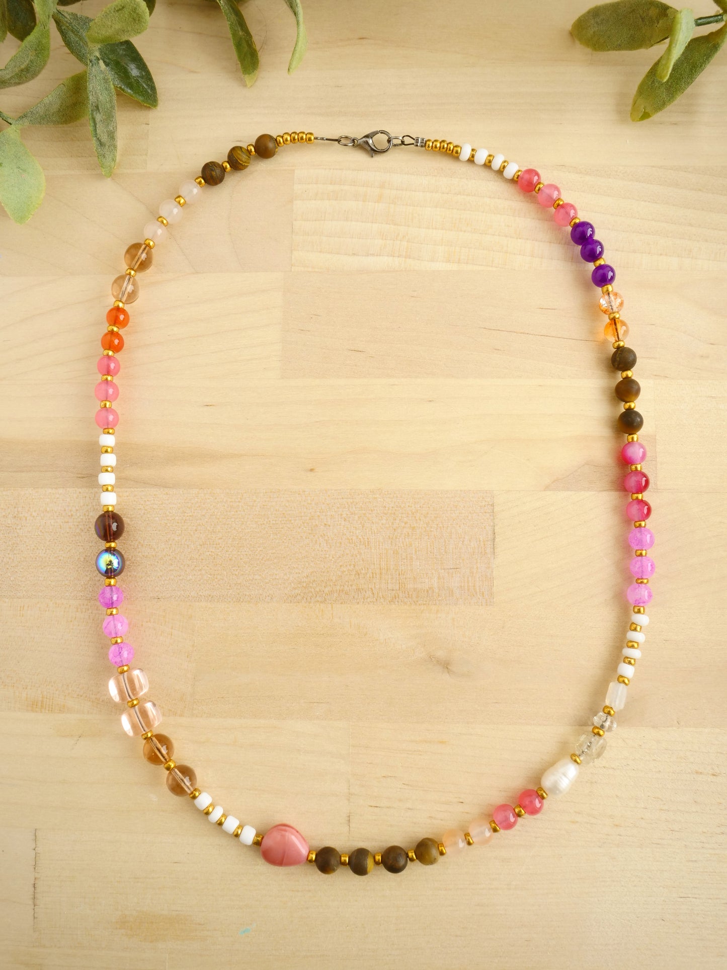 21" Glass Bead Necklace in Aspen
