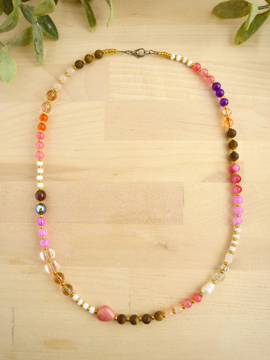 21" Glass Bead Necklace in Aspen