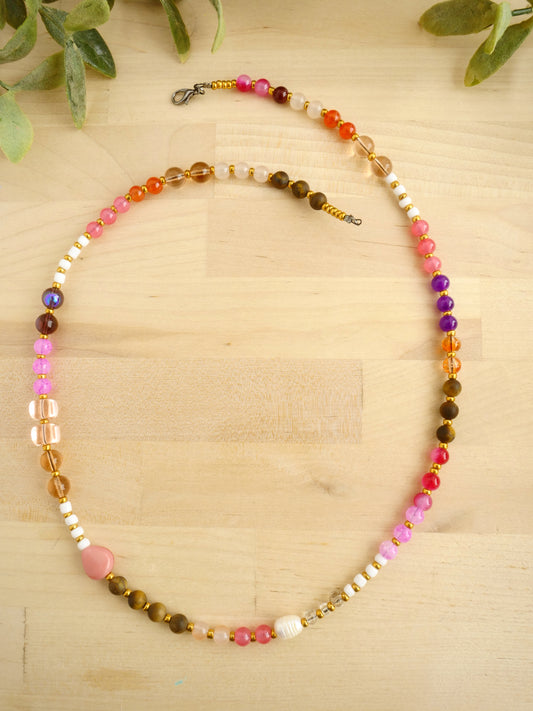 23" Glass Bead Necklace in Aspen