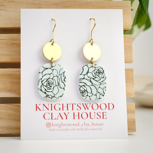 Regent Dangles in Rose Print