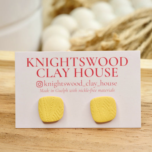Quad Stud in Soft Yellow