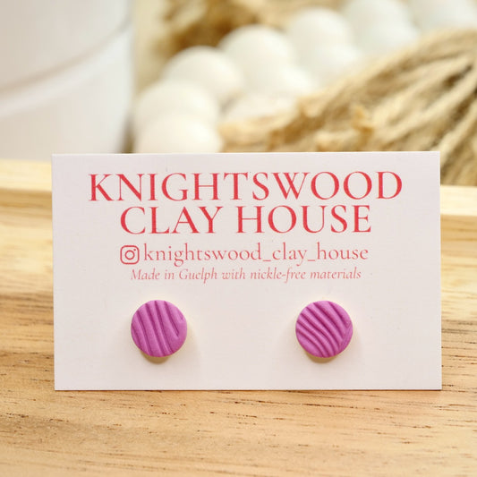 Micro Studs in Fuchsia