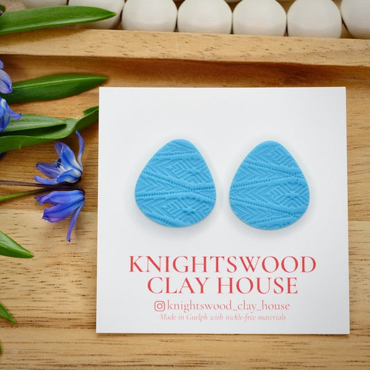 Elora Statement Studs in Robin's Egg Blue