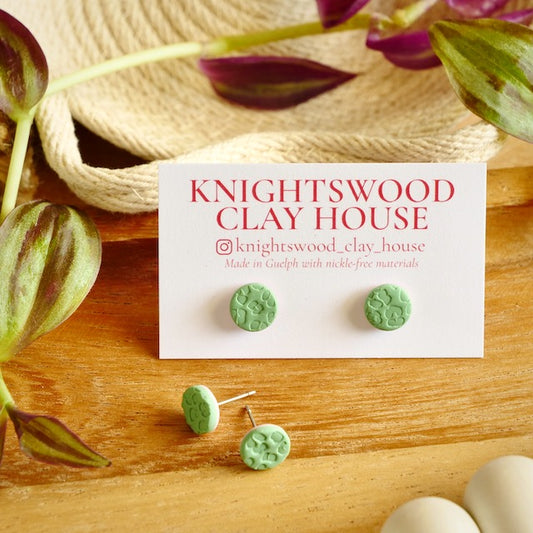 Micro Studs in Pastel Green