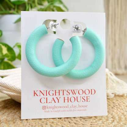 Clay Hoops in Mint