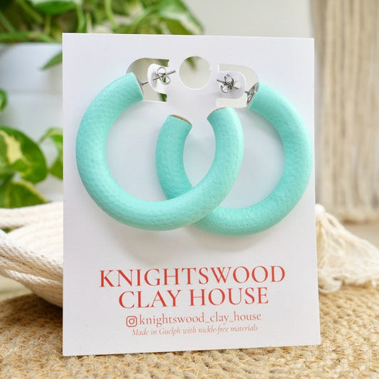 Clay Hoops in Mint