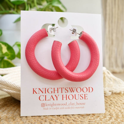 Clay Hoops in Mint