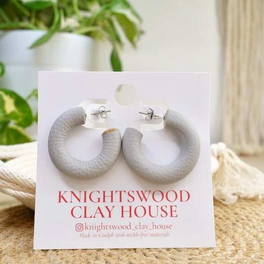 Clay Hoops in Grey