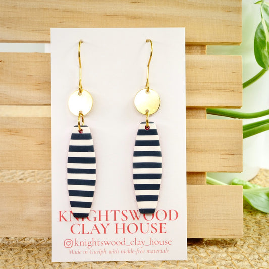 Wyndham Bar Dangles in Navy Stripe