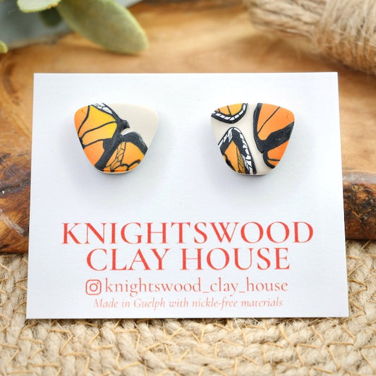 Reuleaux Studs in Fall Butterflies