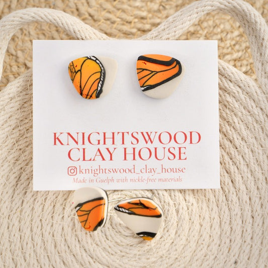 Reuleaux Studs in Fall Butterflies