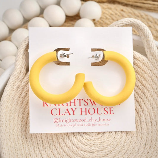 Clay Hoops in Sunflower
