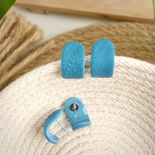 Itty Bitty Wrap Studs in Sea Glass