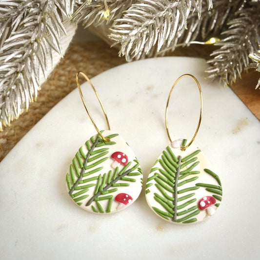 Elora Hoops in Evergreen Mushrooms