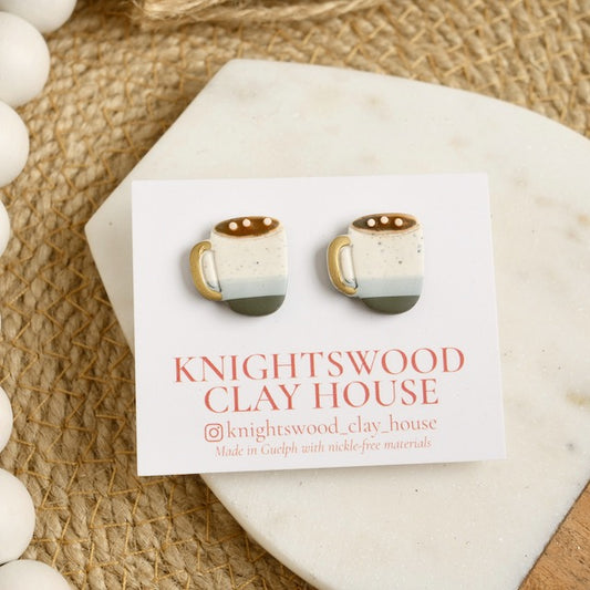 Retro Hot Chocolate Mug Studs