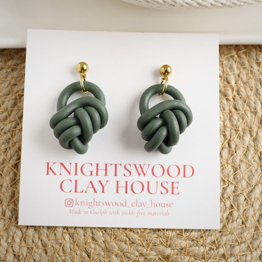 Knot Dangles in Dusty Teal