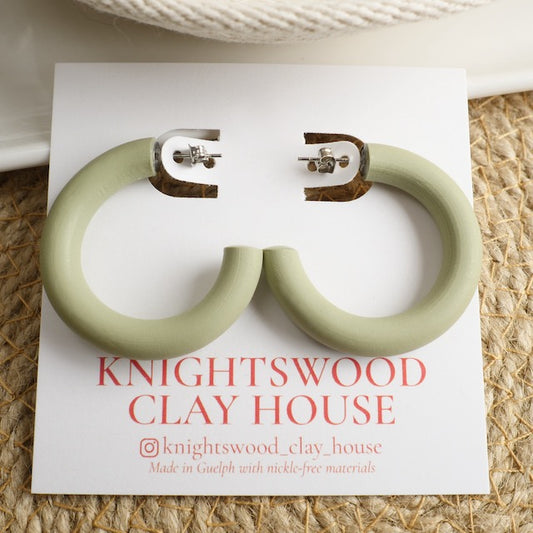 Clay Hoops in Sage