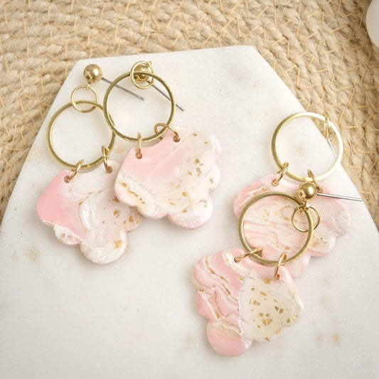 Carol Dangles in Pink Opal