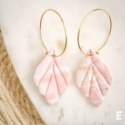 Mallard Hoops in Pink Opal