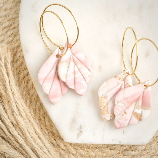 Mallard Hoops in Pink Opal