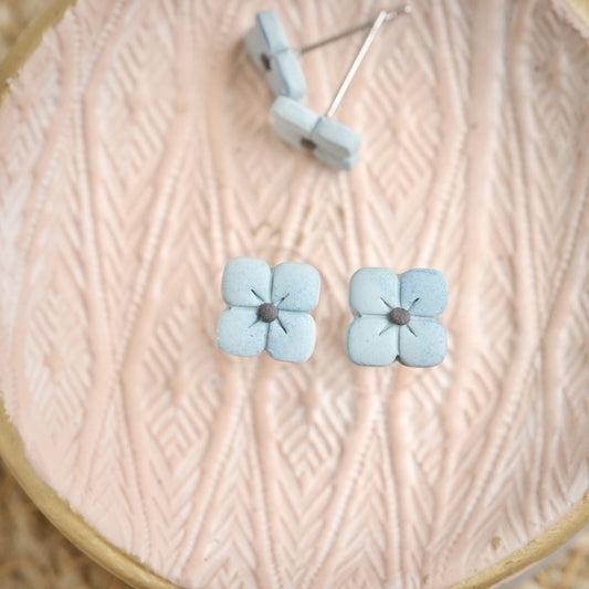 Blue Flower Studs