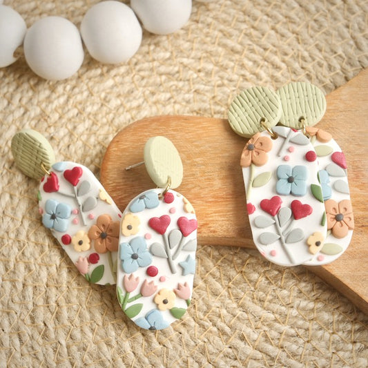 Yarmouth Dangles in Folk Art Floral