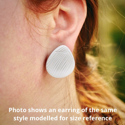 Elora Statement Studs in Palm Green